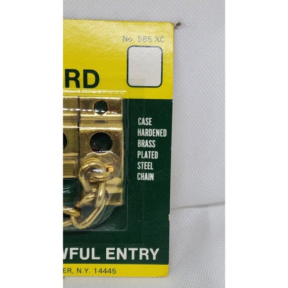 Vintgage NOS Home Protection Solid Brass Door Guard U.S.A Made - Picture 3 of 8